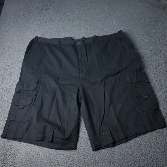 King Size Cargo Chino Shorts Big Mens 52 Black Khaki - Main Image